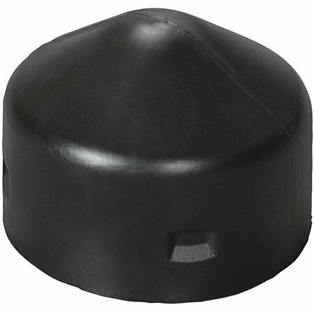 EAGLE MFG 1749 4'' Black Round Plastic Bollard Cap 8441749